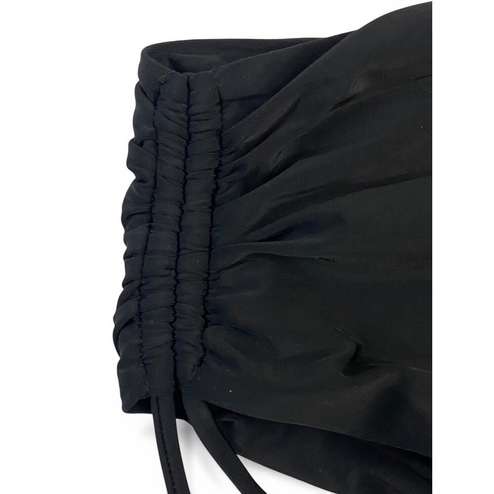 NWT SHEIN Black Bandeau Bikini Set High Waist Ruched Adjustable Straps Size S - Picture 5 of 9